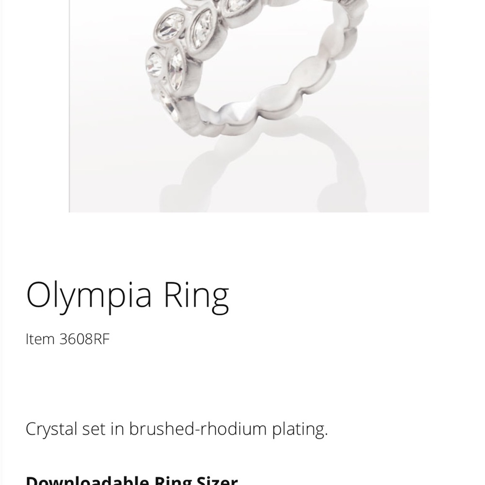 Touchstone Crystal Silver Leaf Ring - image 2